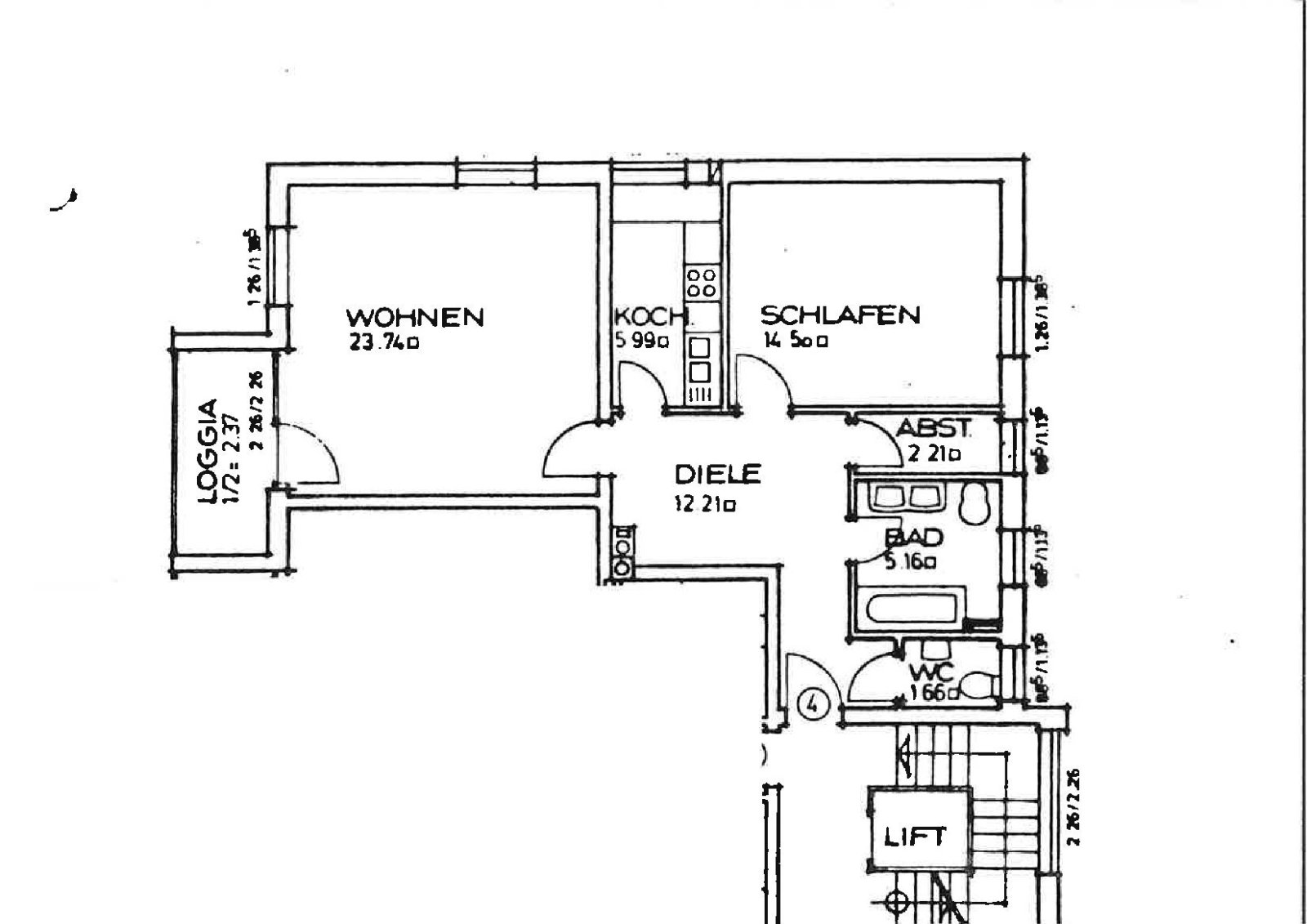 2-Zimmer Wohnung im Stadtkern