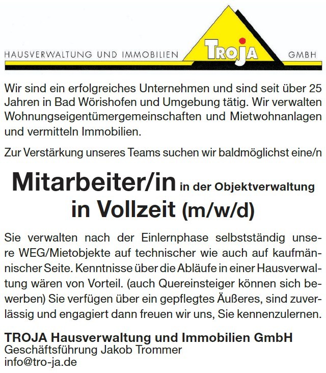 Stellenanzeige